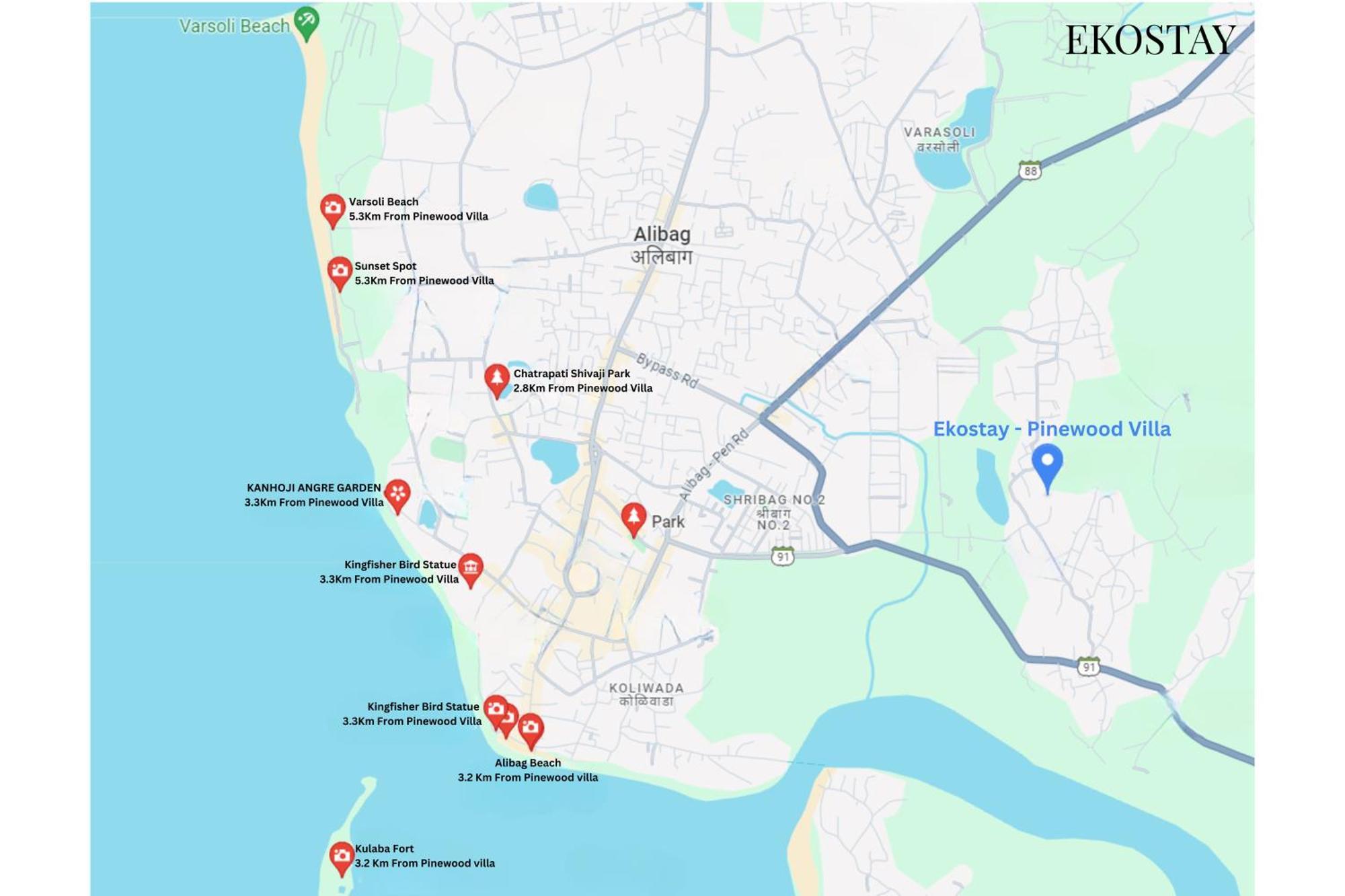 Ekostay - Pinewood Villa Alibag Bagian luar foto